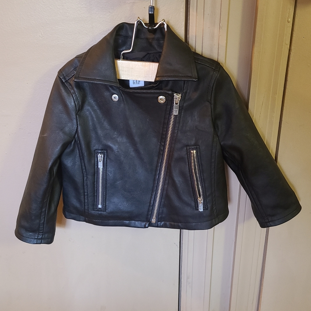 BABY GAP FAUX LEATHER MOTO JACKET